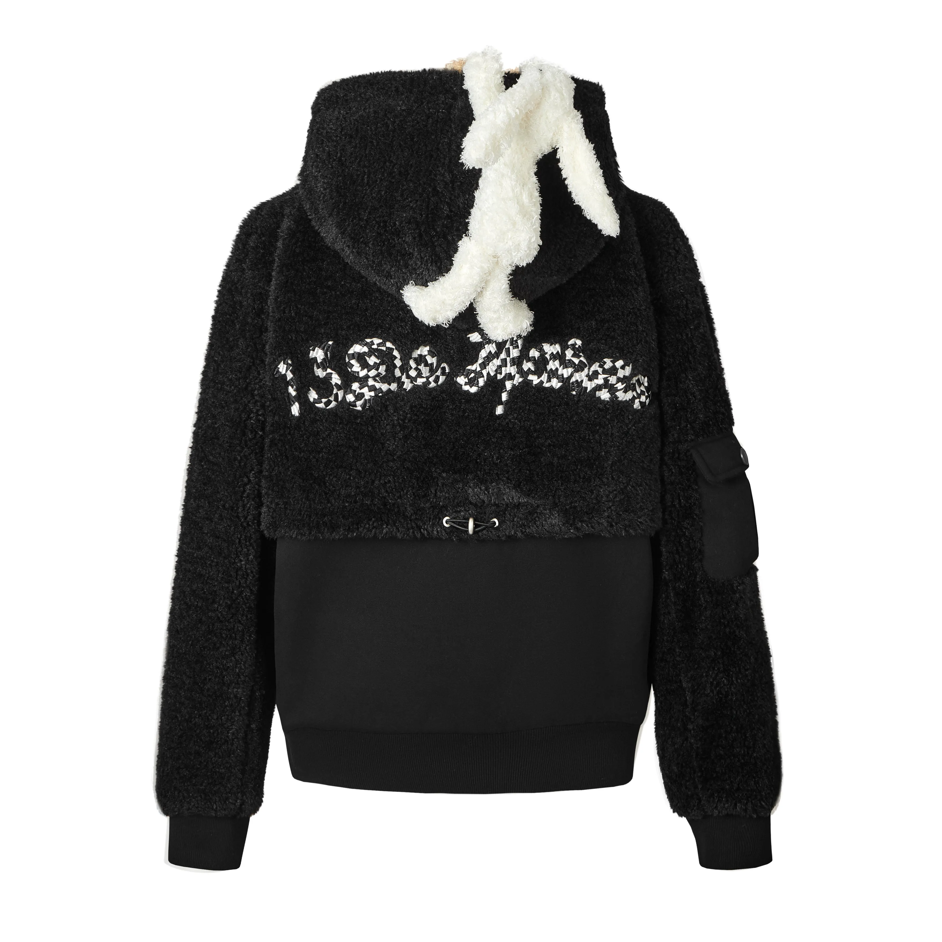 13DE MARZO Bear Half Fleece Hoodie