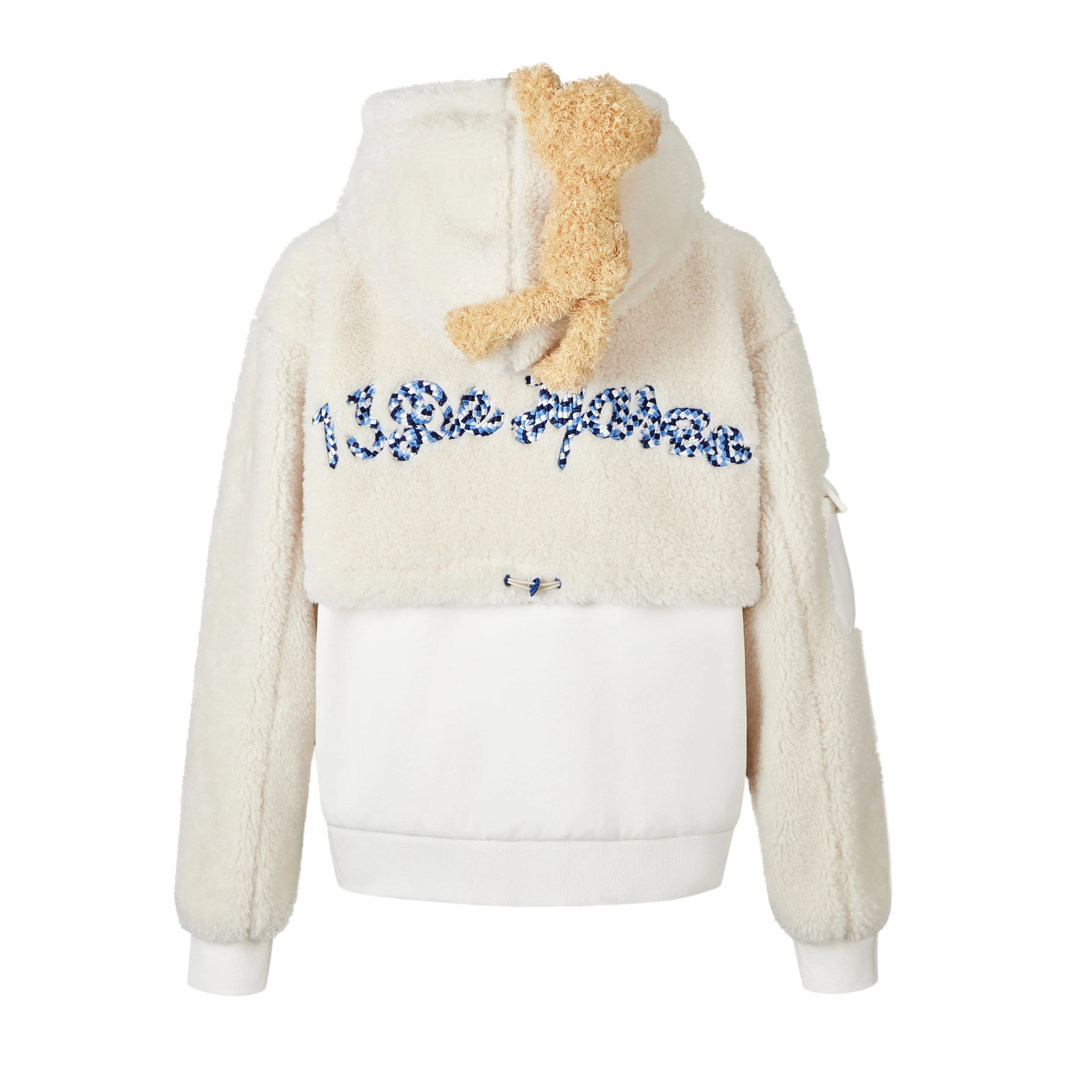 13DE MARZO Bear Half Fleece Hoodie