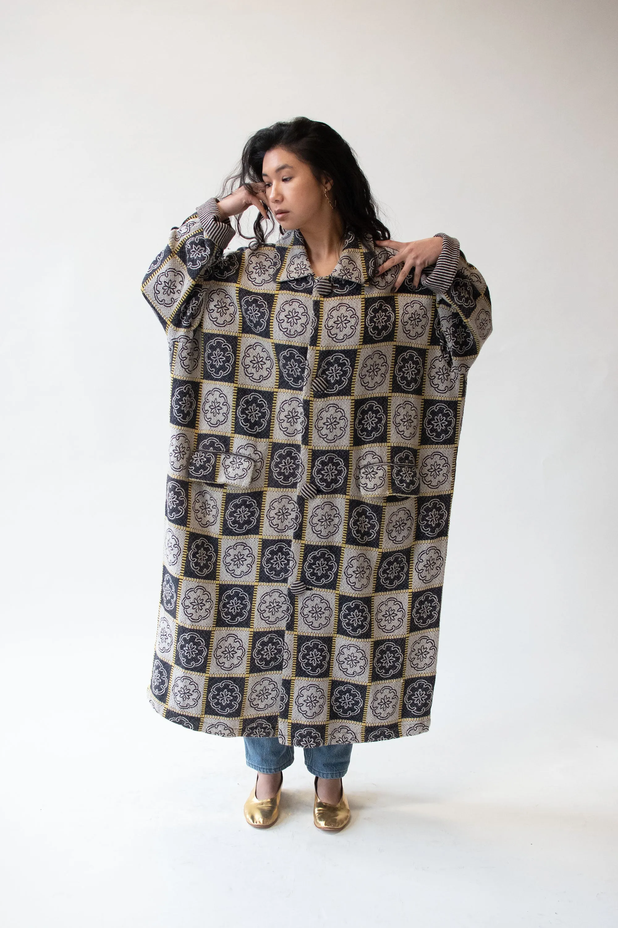 1980s Woven Coat | East Wind Code Vivienne Tam