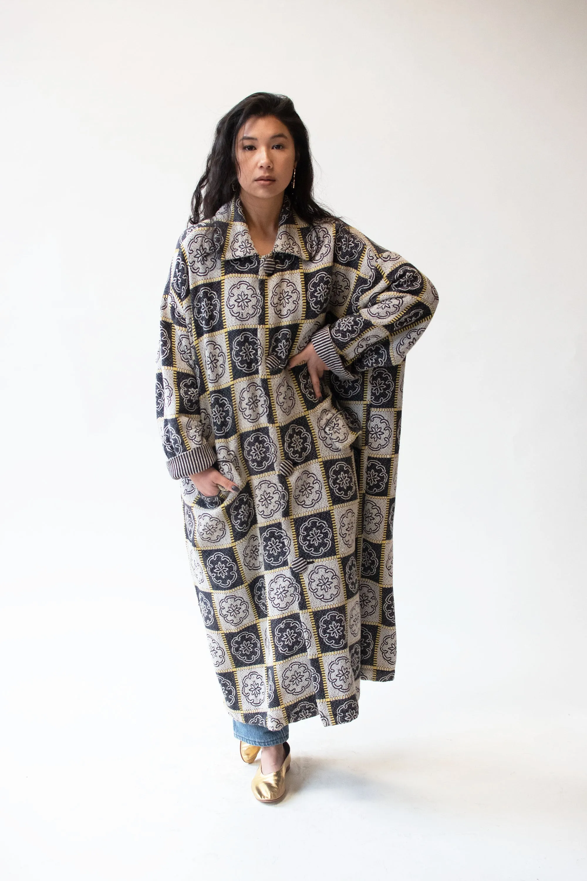1980s Woven Coat | East Wind Code Vivienne Tam
