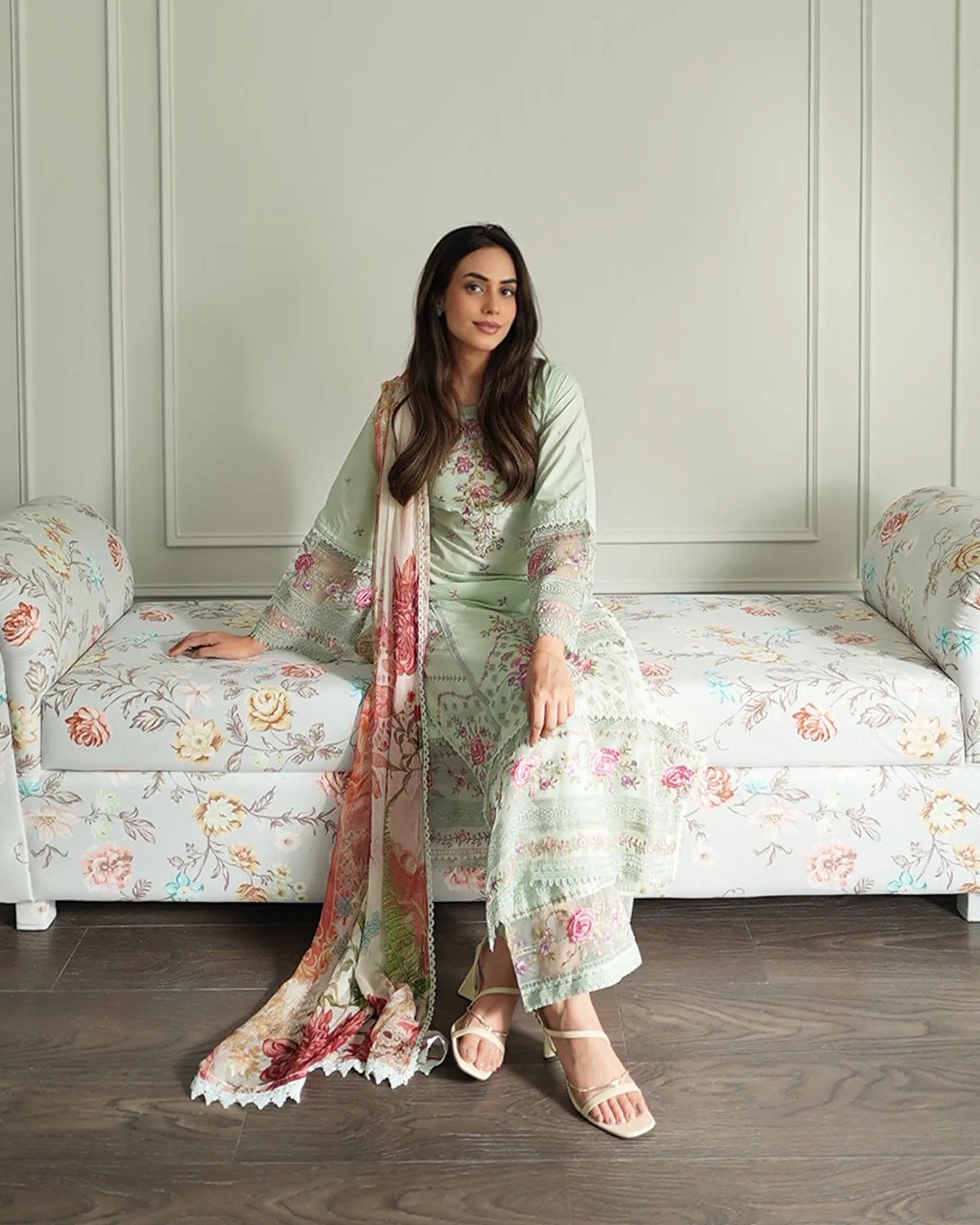 3 Piece Cambric Cotton Suit | 1114-ST-K.CT