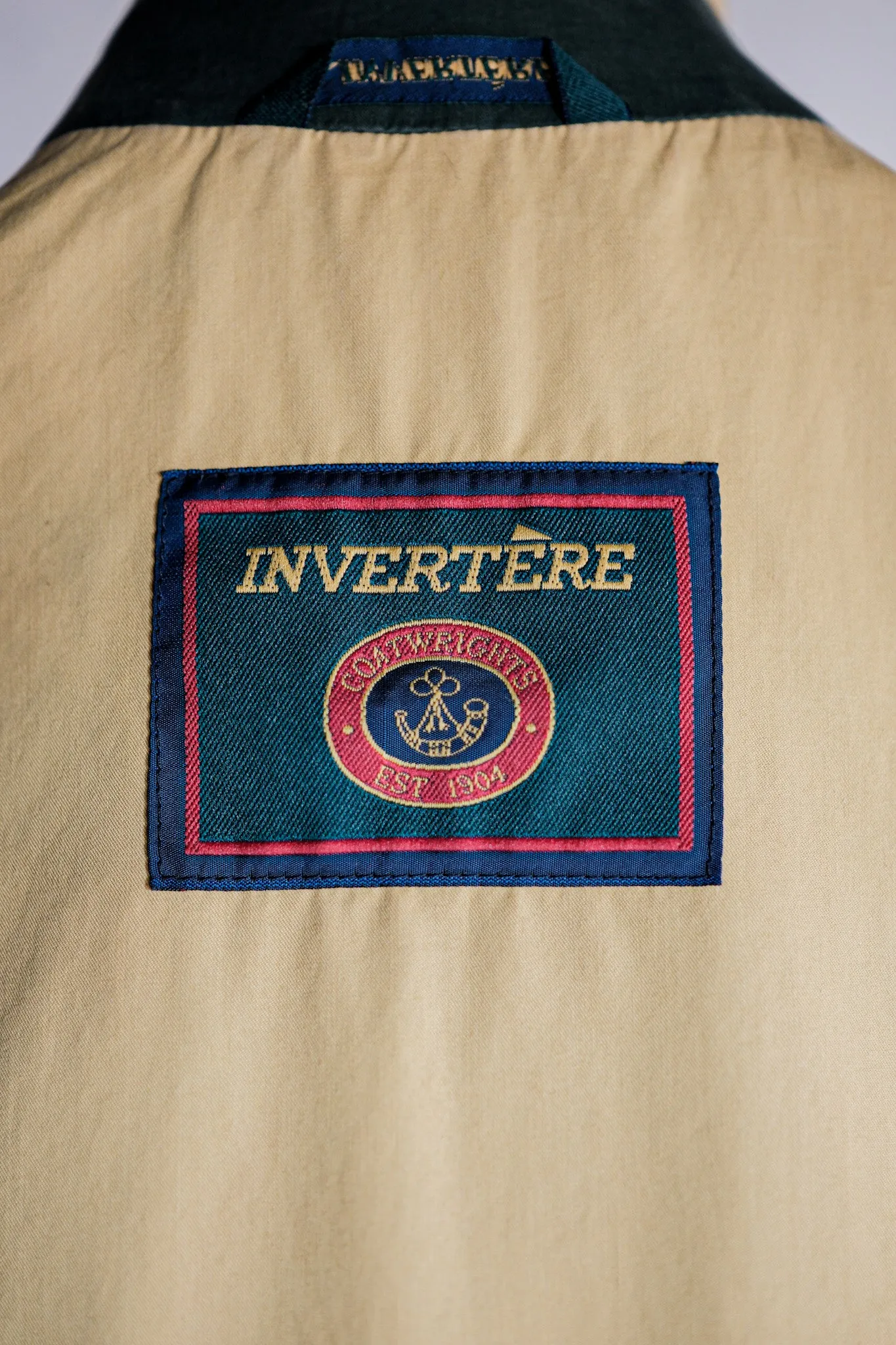 【~90's】Old INVERTERE Crazy Pattern Cotton Coat With Chin Strap