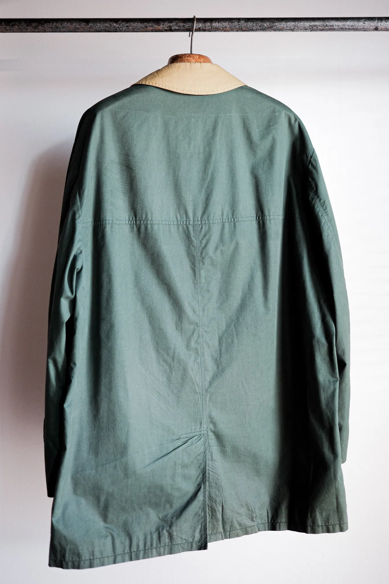 【~90's】Old INVERTERE Crazy Pattern Cotton Coat With Chin Strap