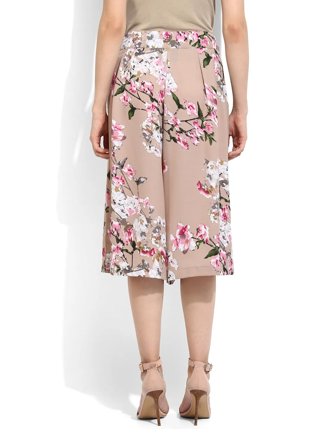 BEIGE FLORAL CULOTTES