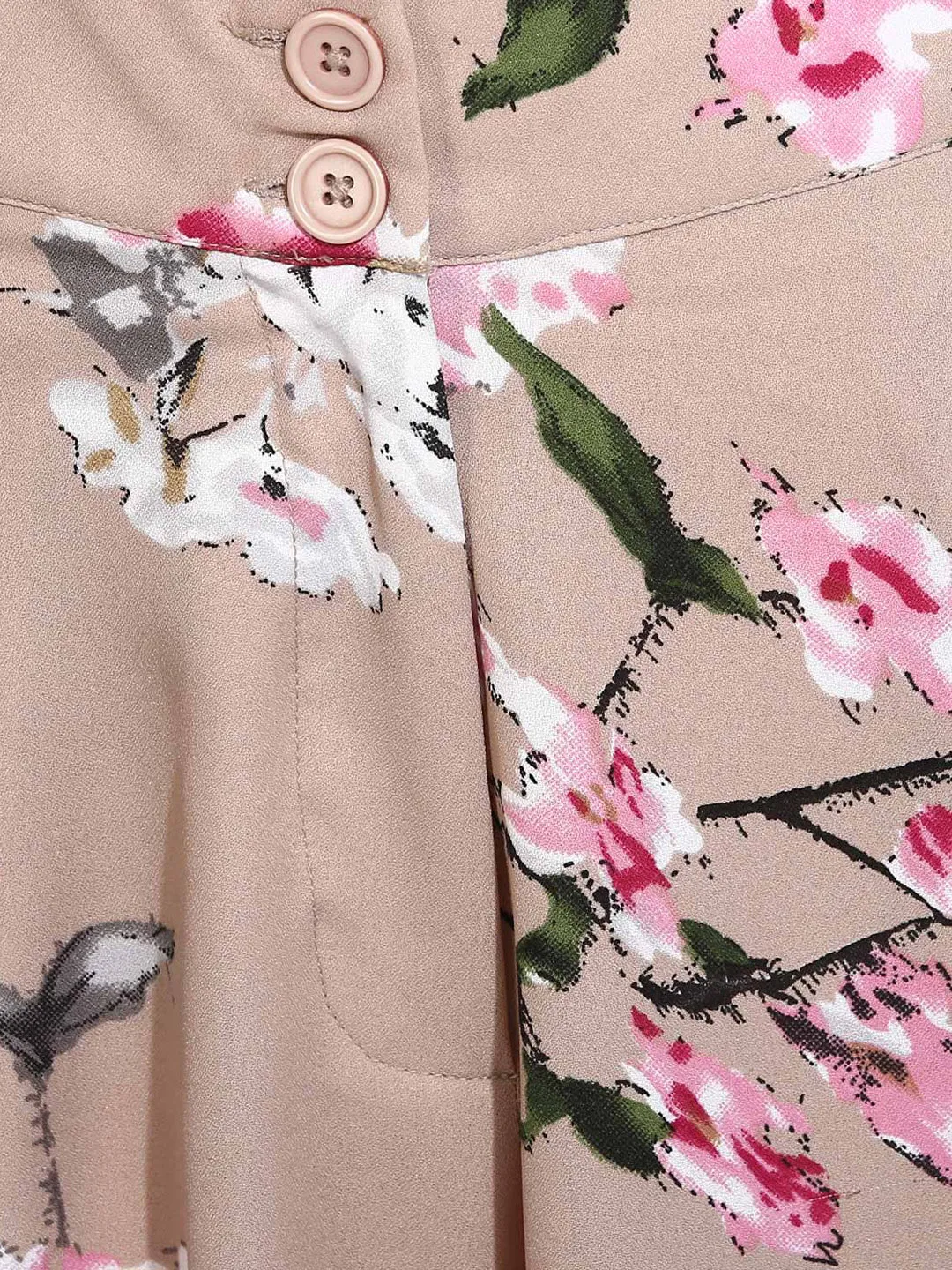 BEIGE FLORAL CULOTTES