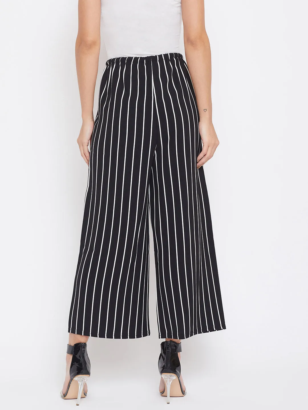 Black Striped Culottes