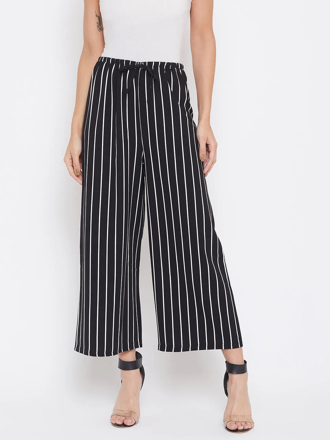 Black Striped Culottes