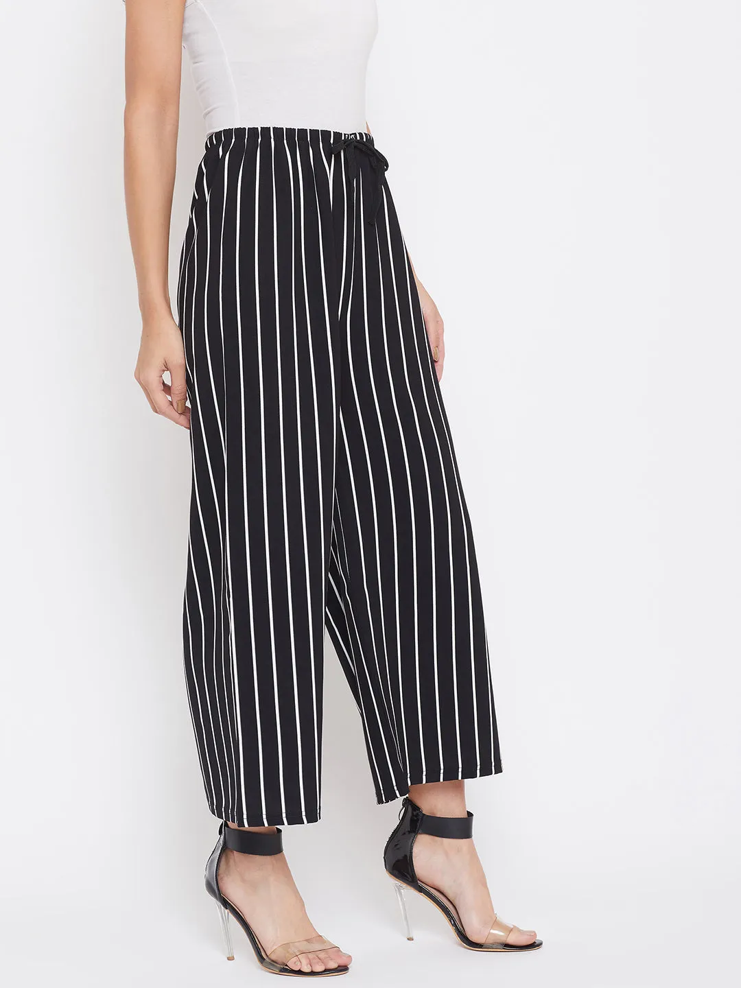 Black Striped Culottes