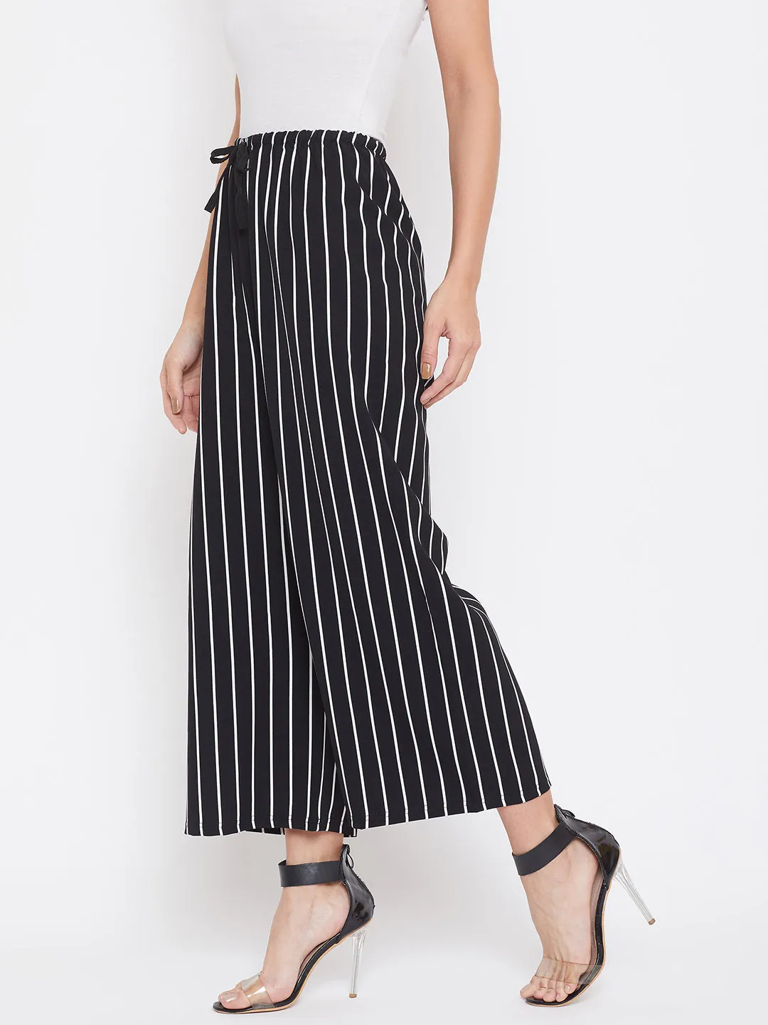 Black Striped Culottes