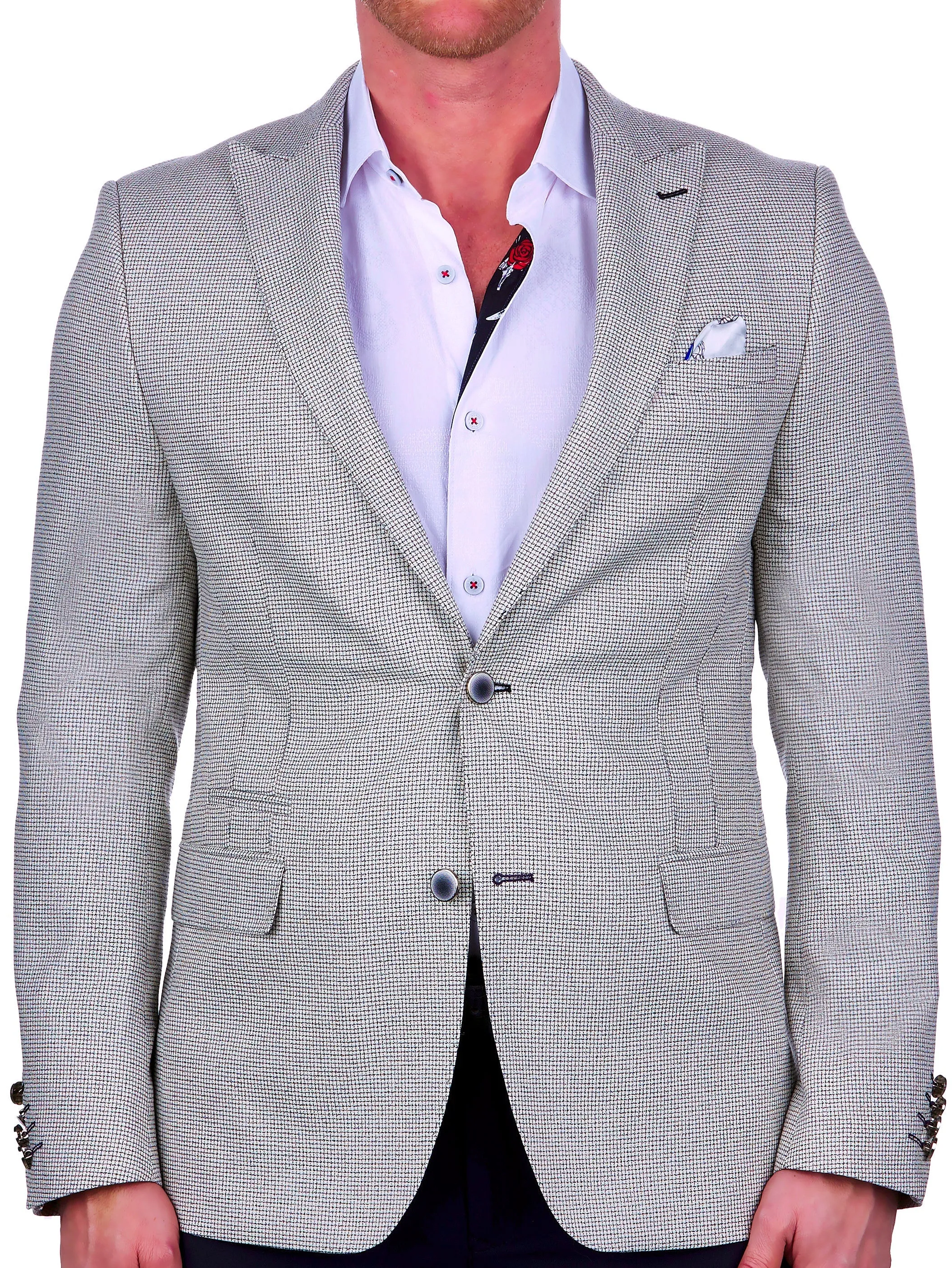 Blazer Bethoven Grid White