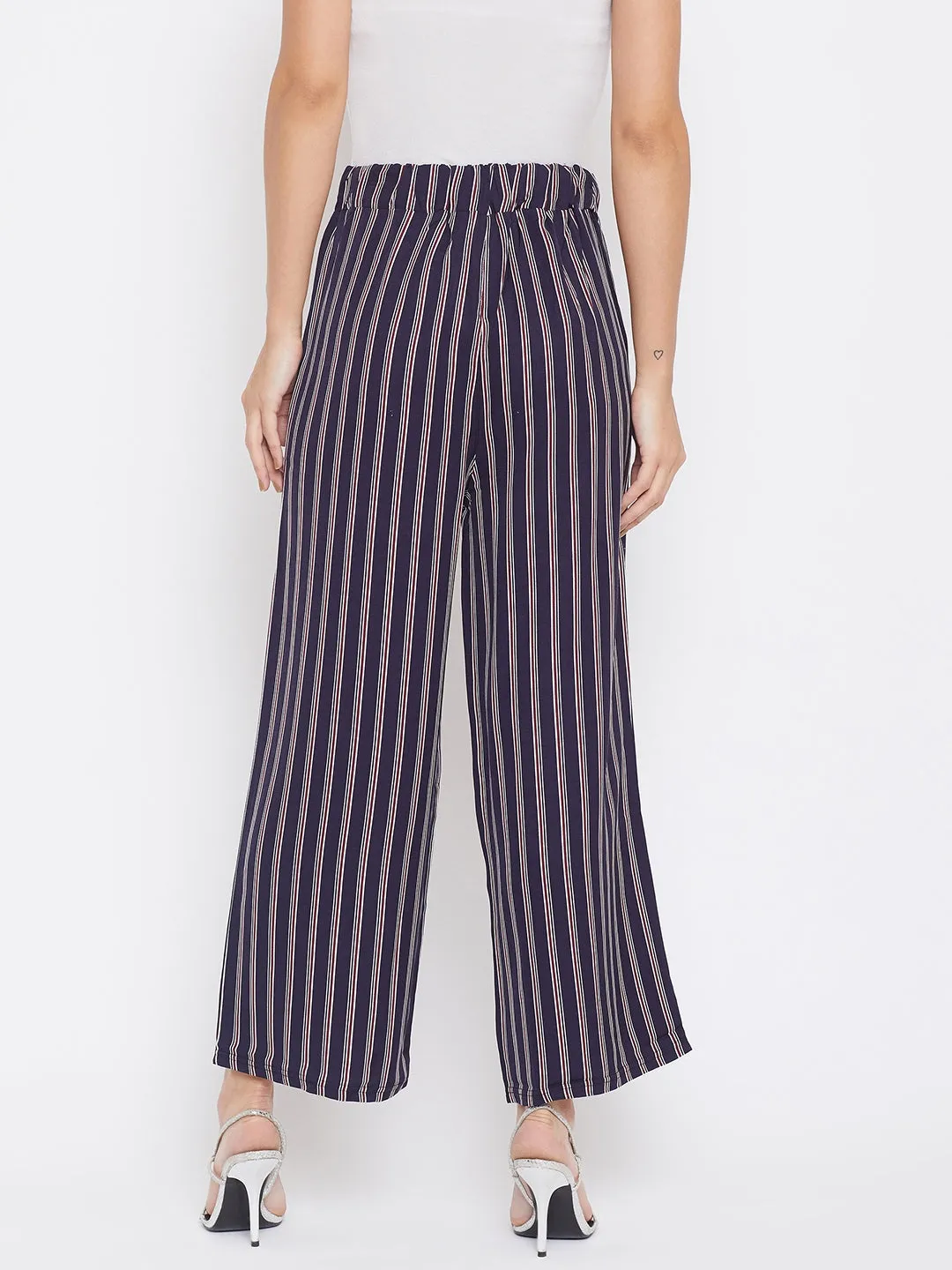 Blue Striped Culottes
