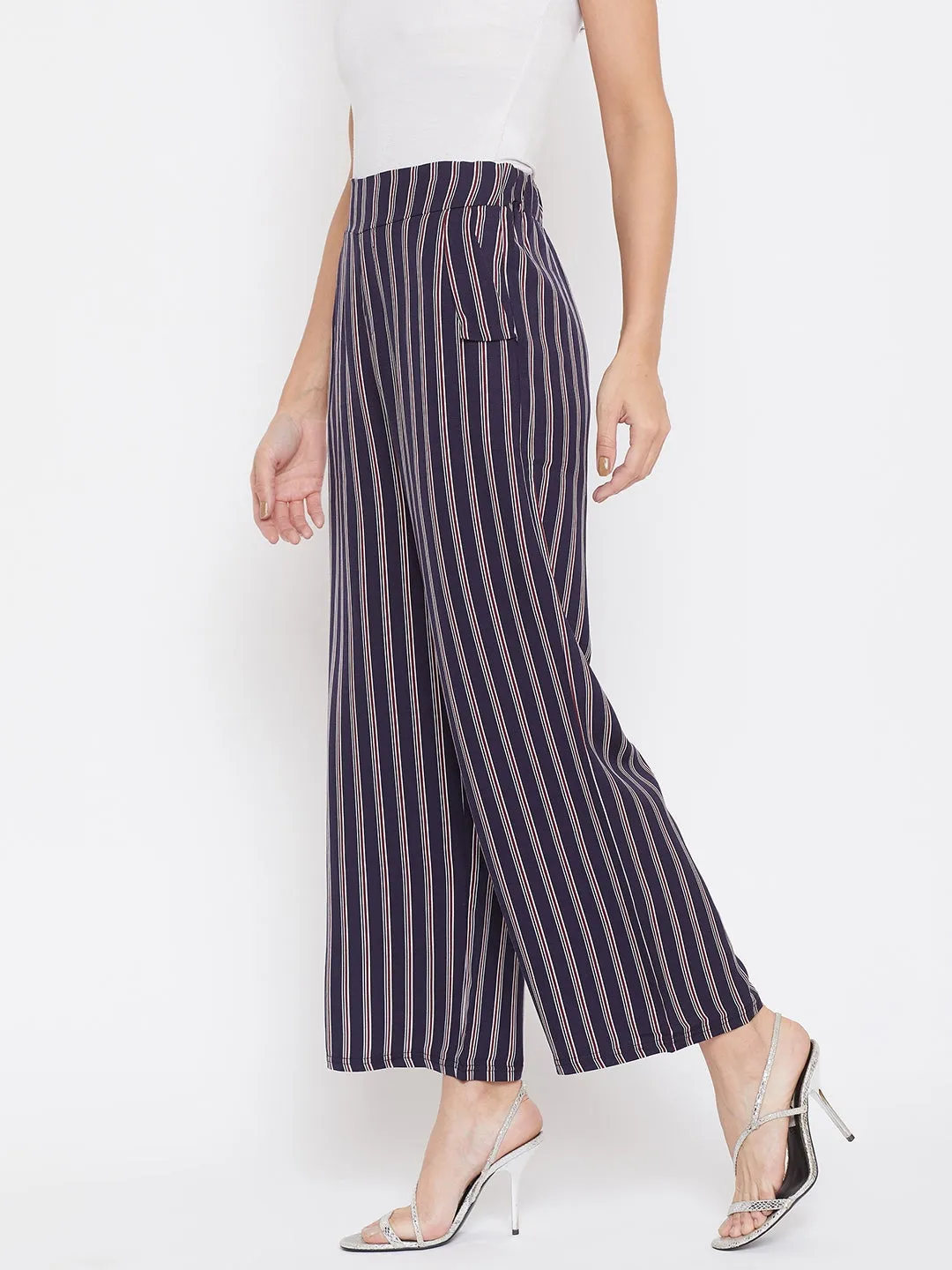 Blue Striped Culottes