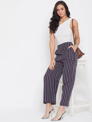 Blue Striped Culottes