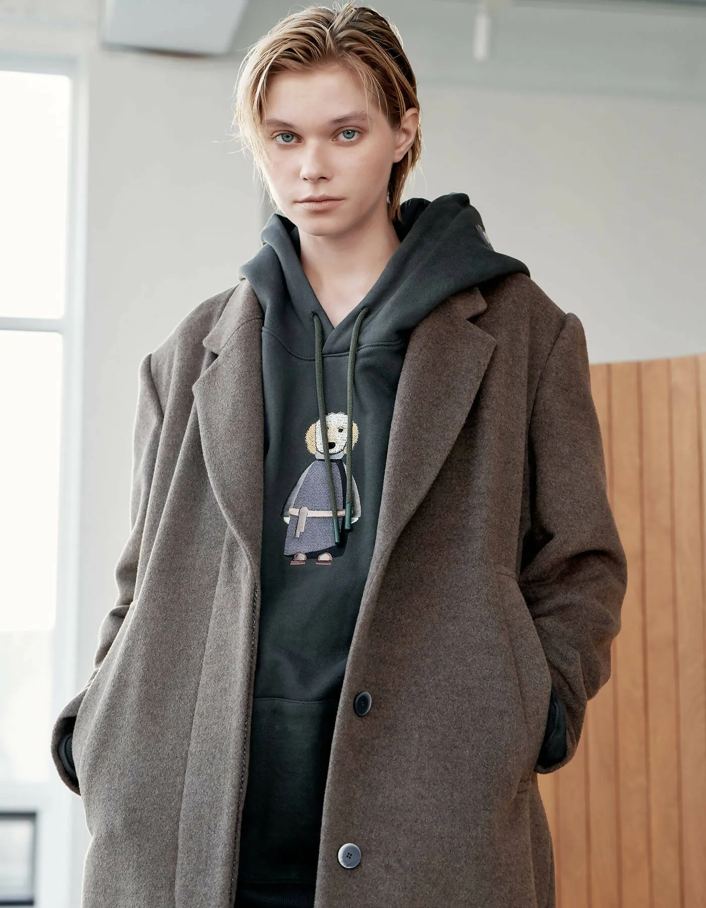 Cashmere Loose Fit H-Line Minimal Coat