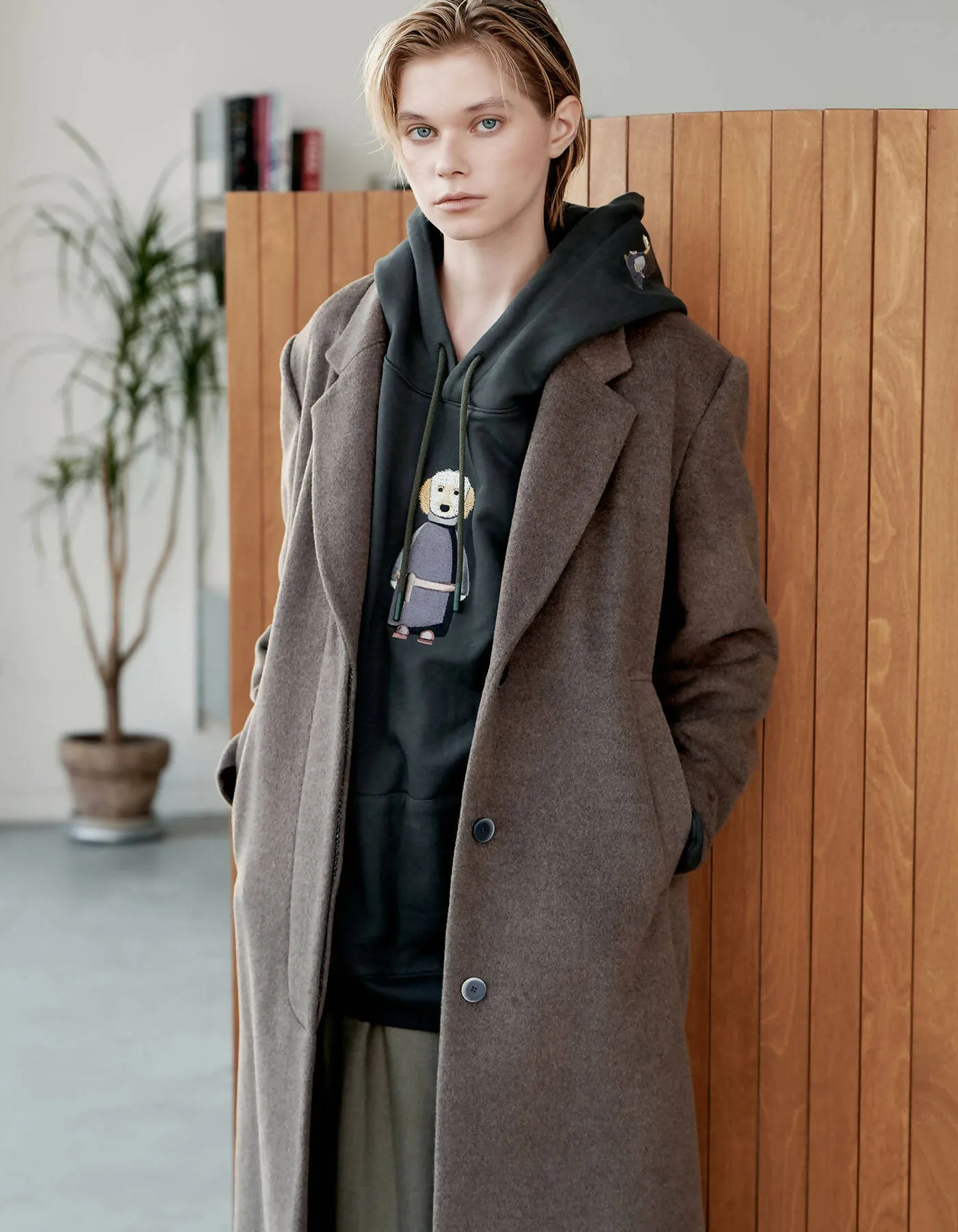 Cashmere Loose Fit H-Line Minimal Coat
