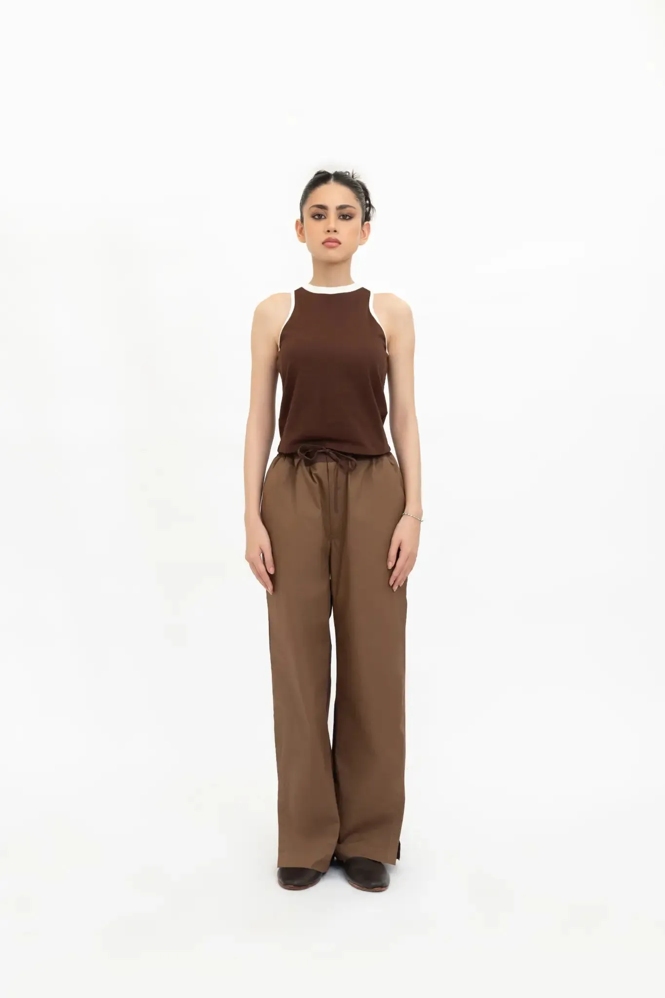 Chocolate Brown Boxy Tank Top