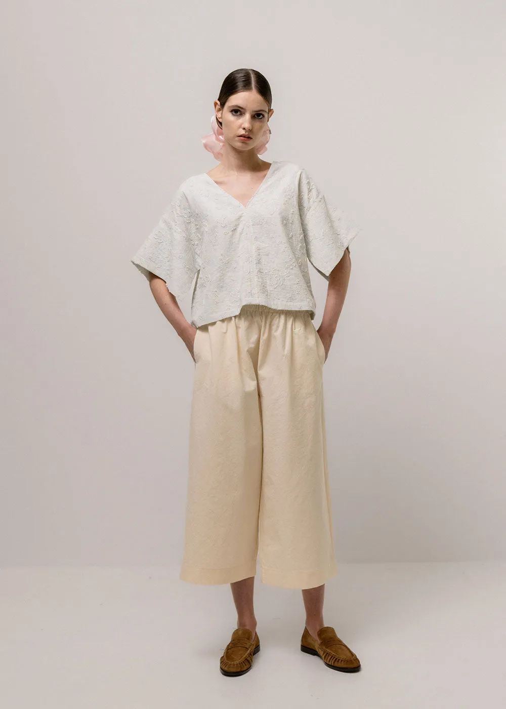 Cream Cotton Culottes