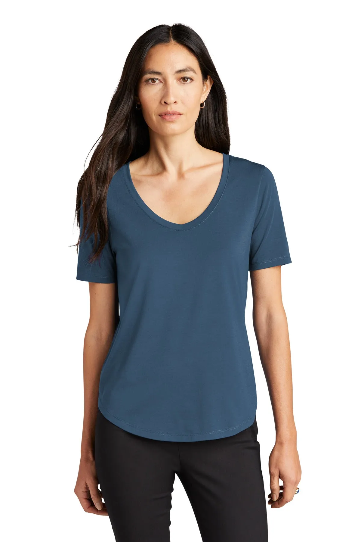 Custom Embroidered - Mercer Mettle™ Women's Stretch Jersey Relaxed Scoop MM1017