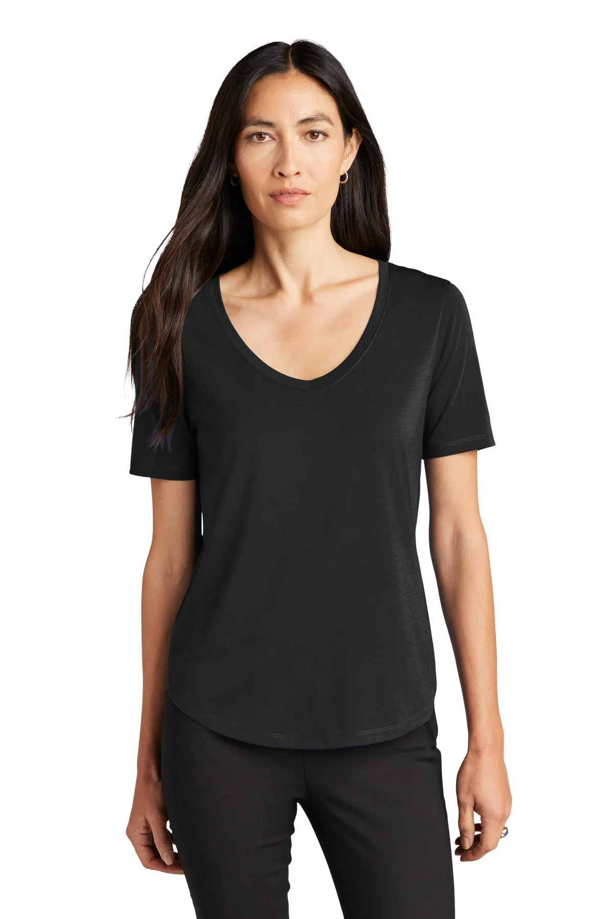 Custom Embroidered - Mercer Mettle™ Women's Stretch Jersey Relaxed Scoop MM1017