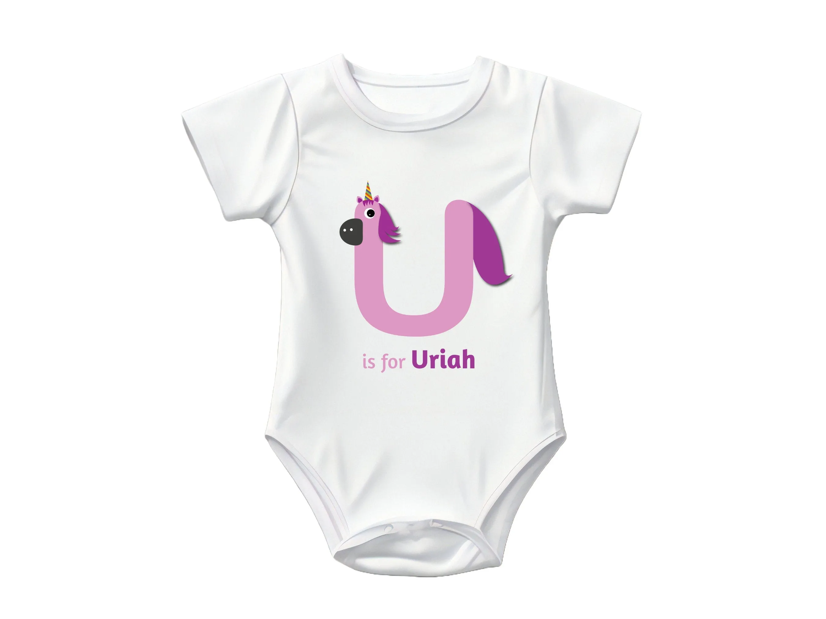Custom Name Shirt Gift for Birthday Girl with Letter U On Shirt