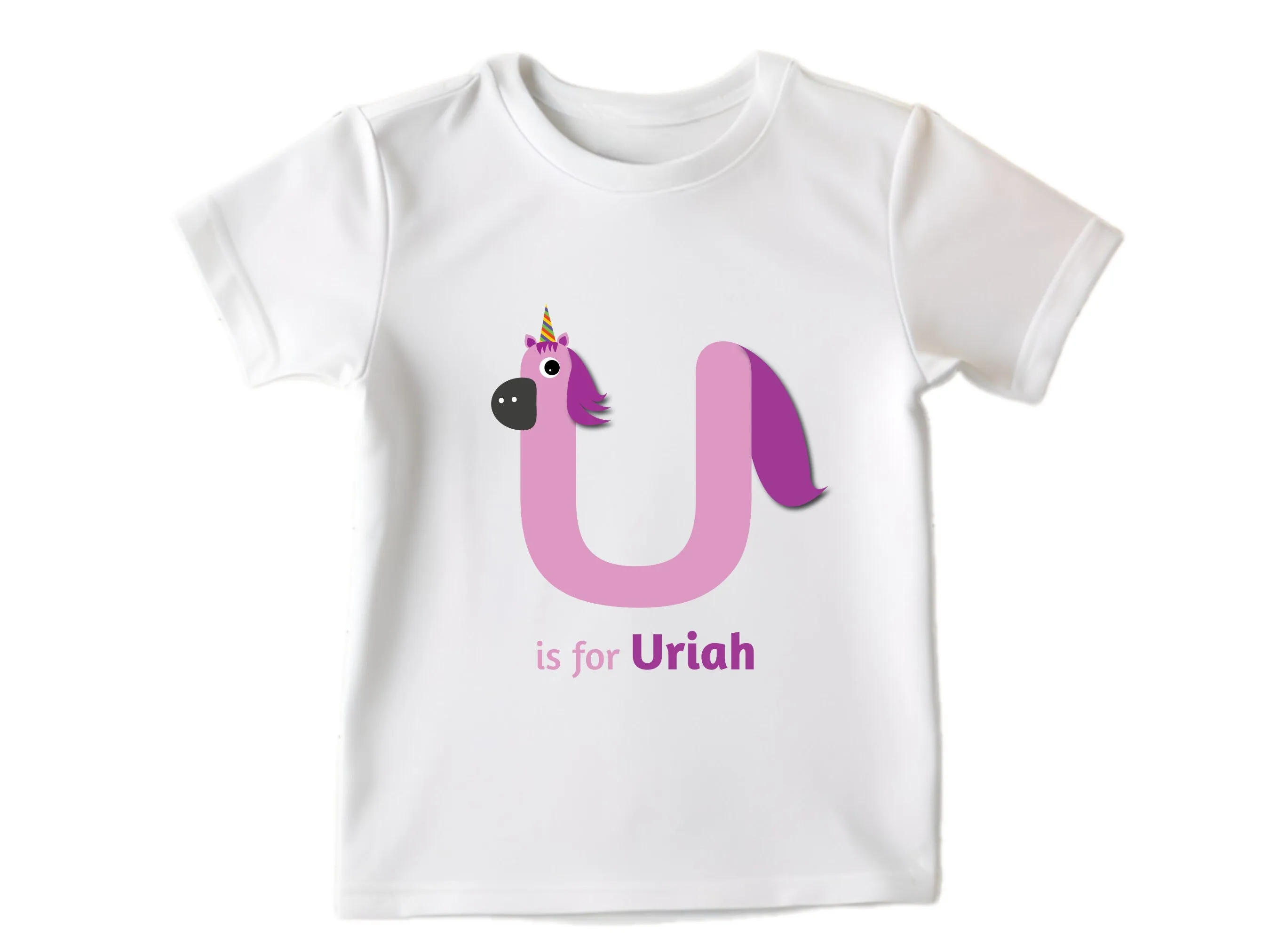 Custom Name Shirt Gift for Birthday Girl with Letter U On Shirt