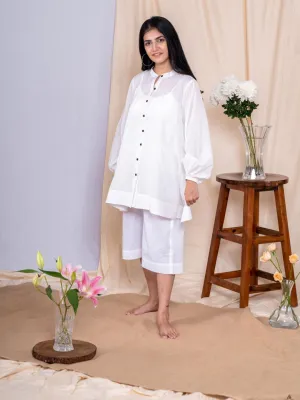 Dhara White Button Down Dress