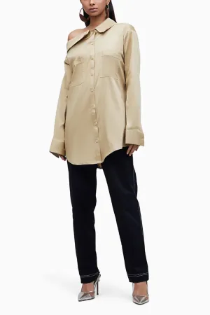 Echo Beige Cotton Broken Rock Shirt