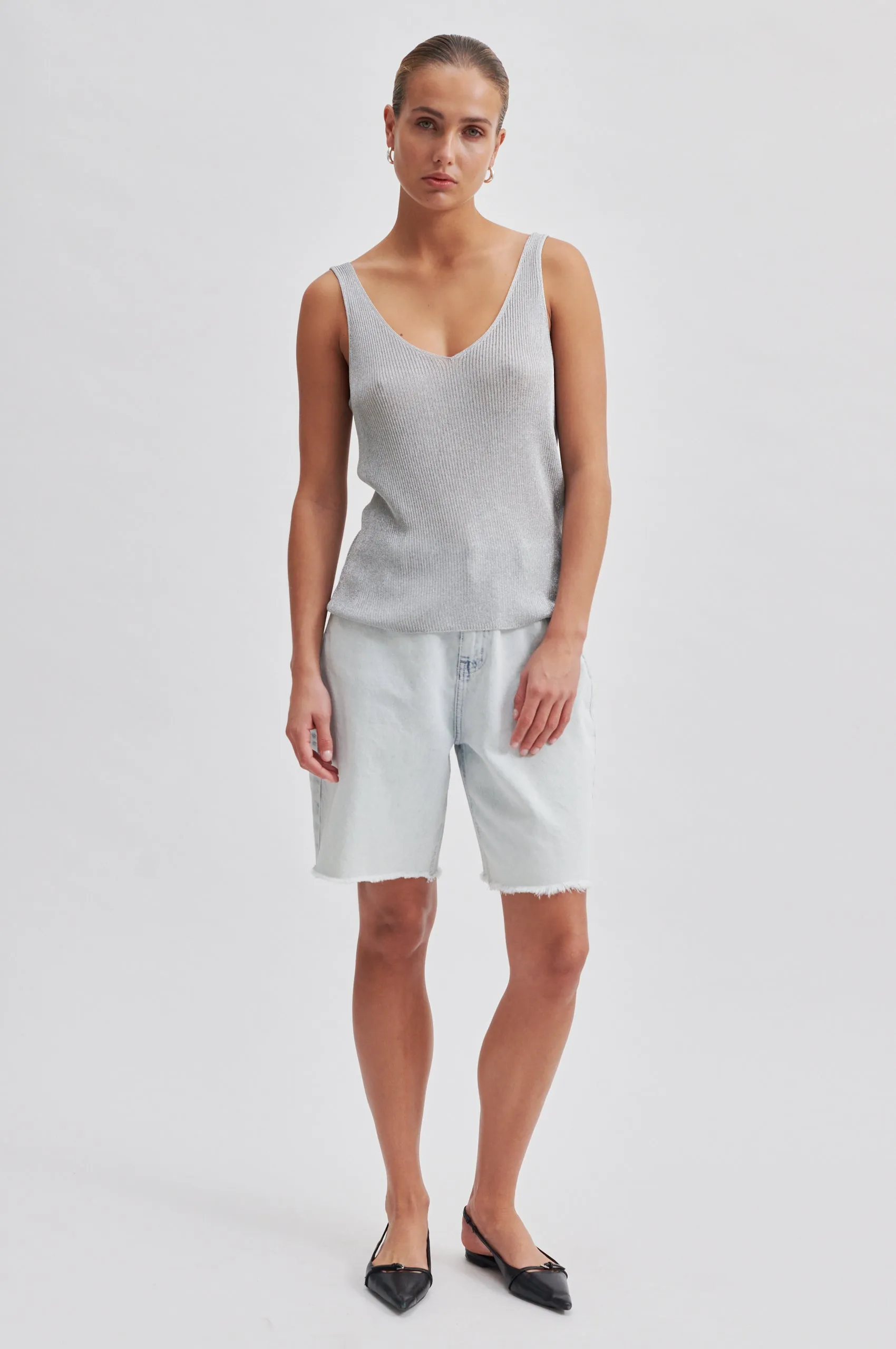 Ellia Knit Top - Silver
