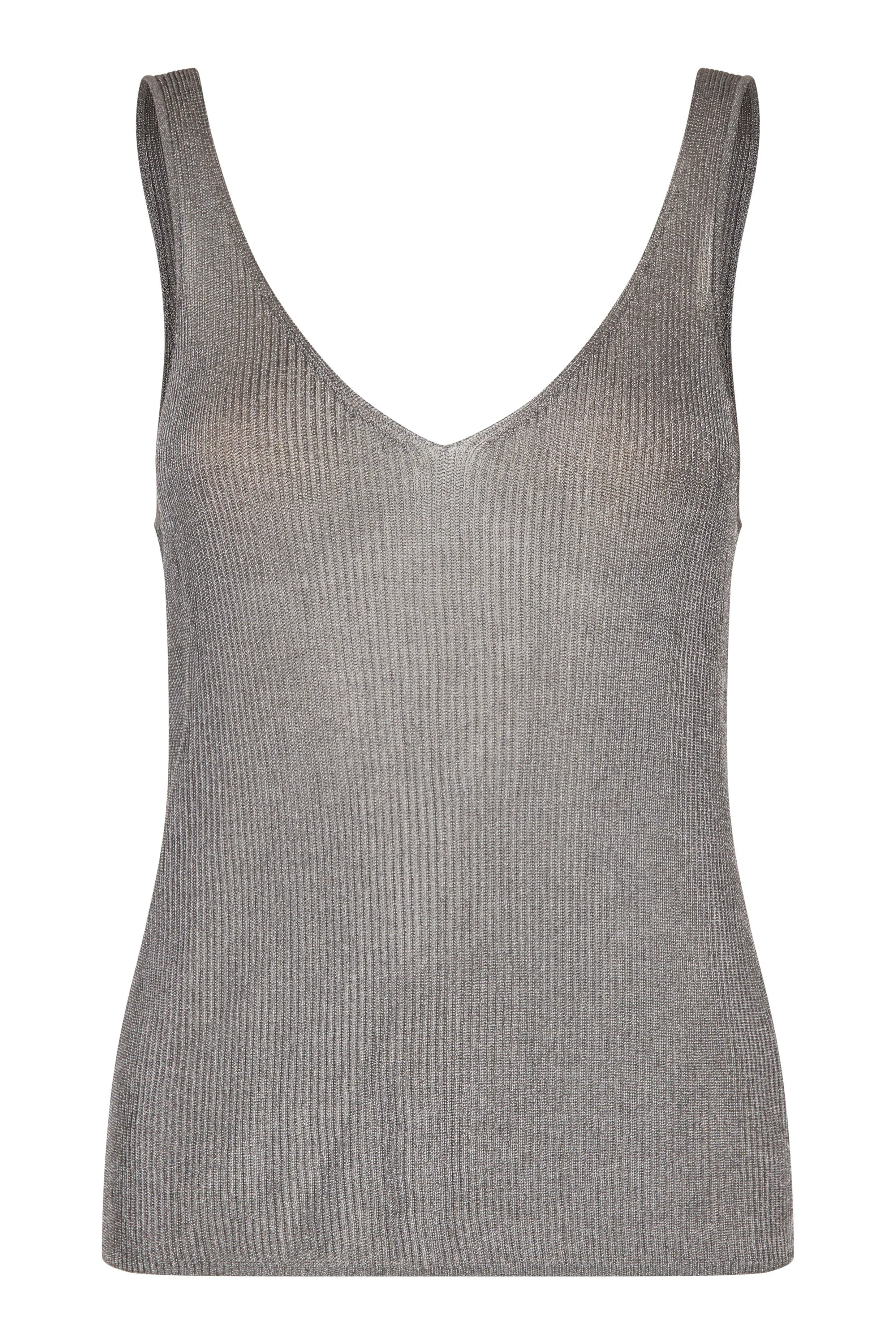Ellia Knit Top - Silver