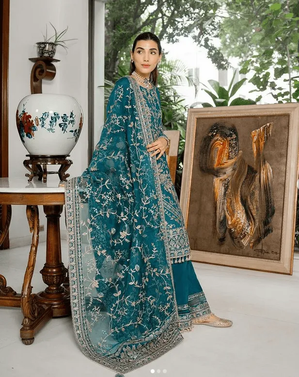 Faiza Saqlain Luxury Hand Embroidered Net Collection Unstitched 3 Pc ARIYA