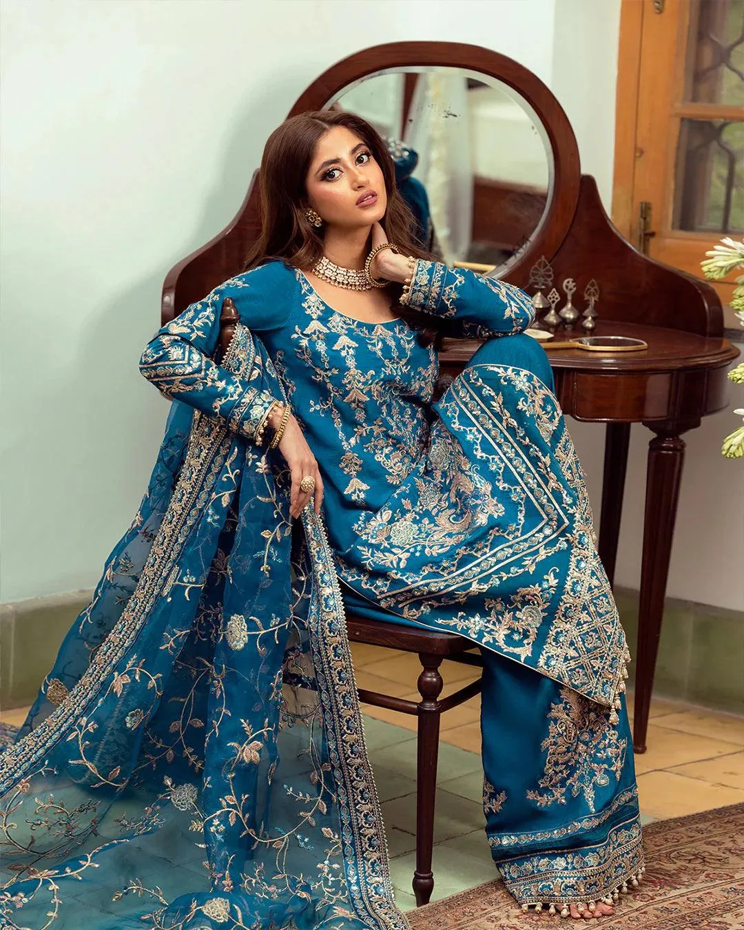 Faiza Saqlain Luxury Hand Embroidered Net Collection Unstitched 3 Pc ARIYA