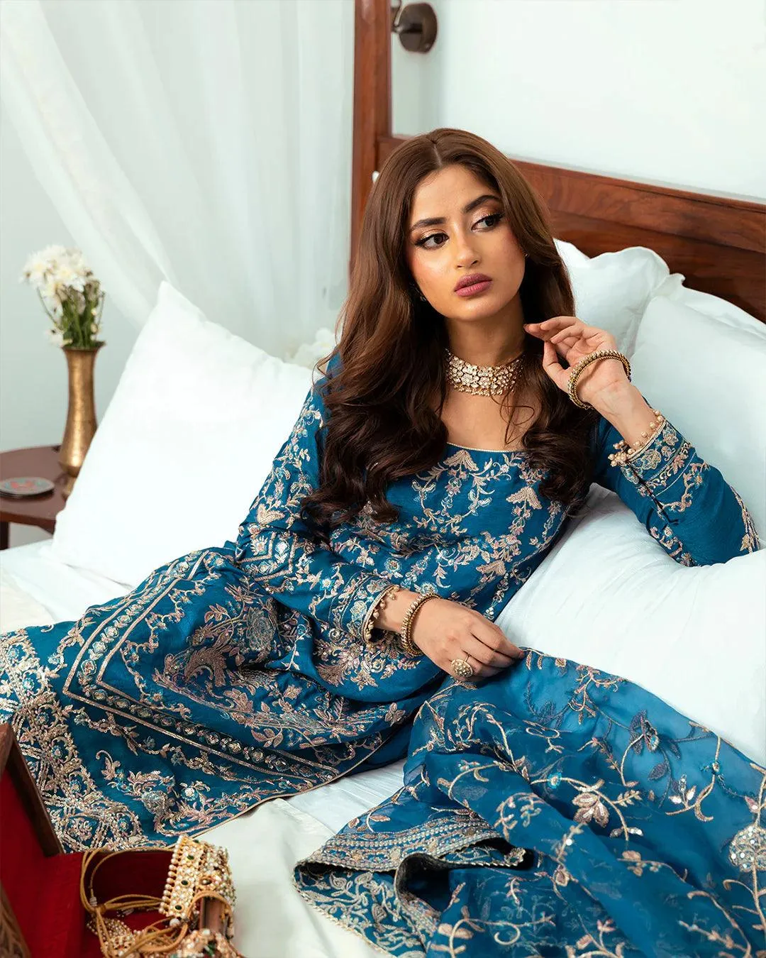 Faiza Saqlain Luxury Hand Embroidered Net Collection Unstitched 3 Pc ARIYA