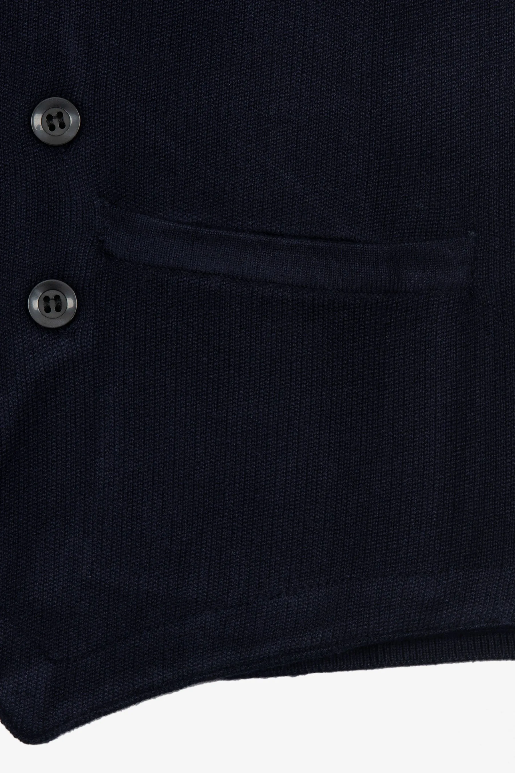 Gilet doppiopetto in maglia blu