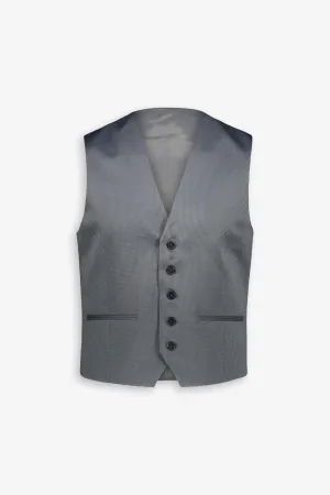 Gilet micro quadretto effetto raso