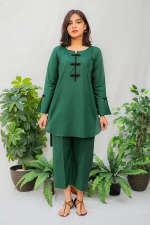 Green Solid Co-ord Set