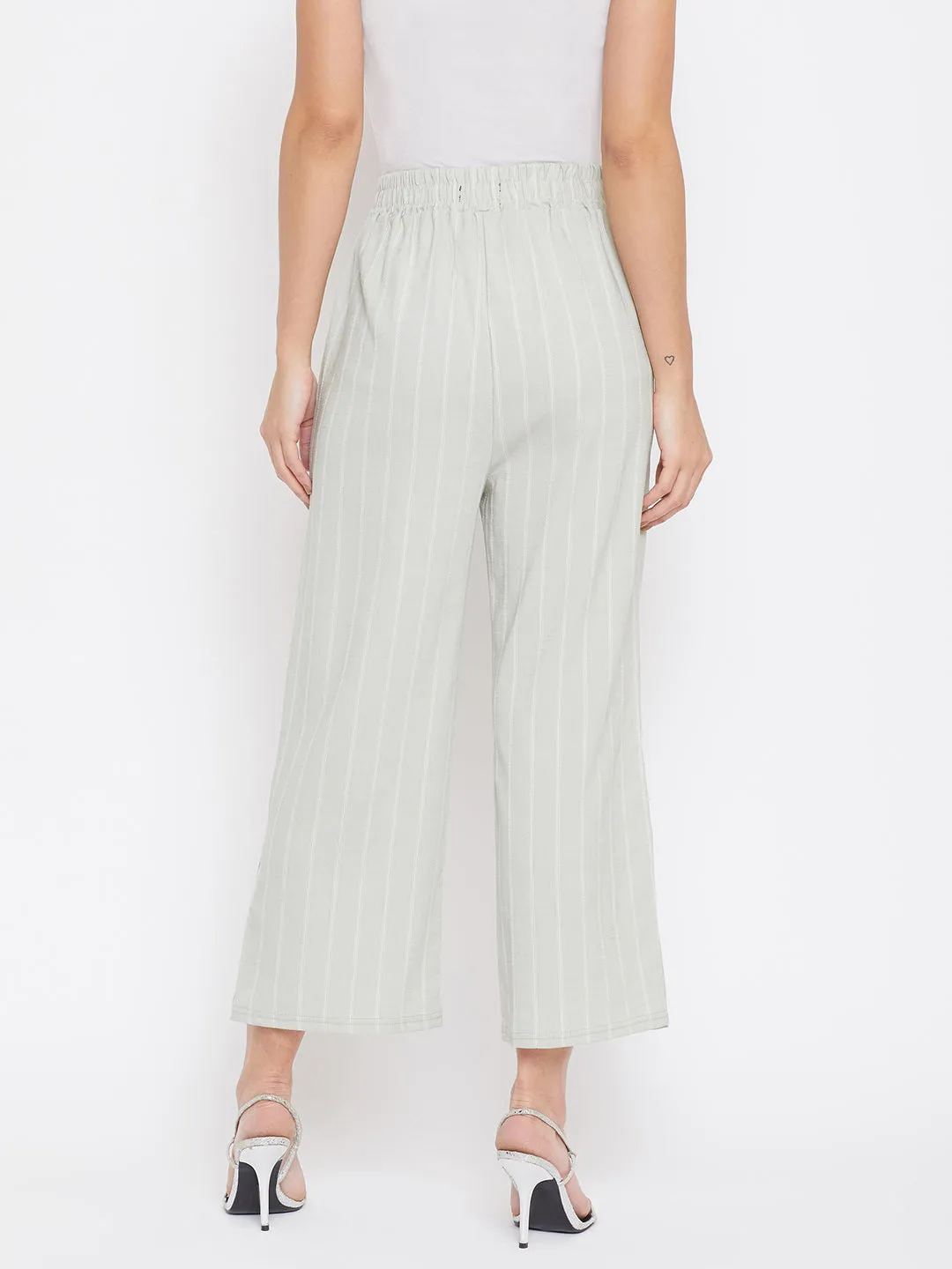 Grey Striped Culottes