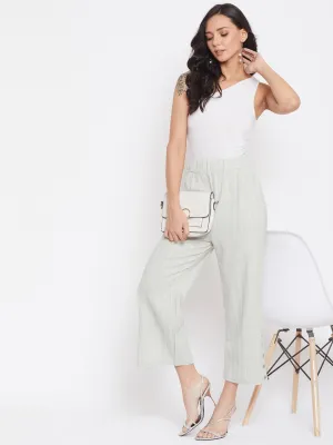Grey Striped Culottes