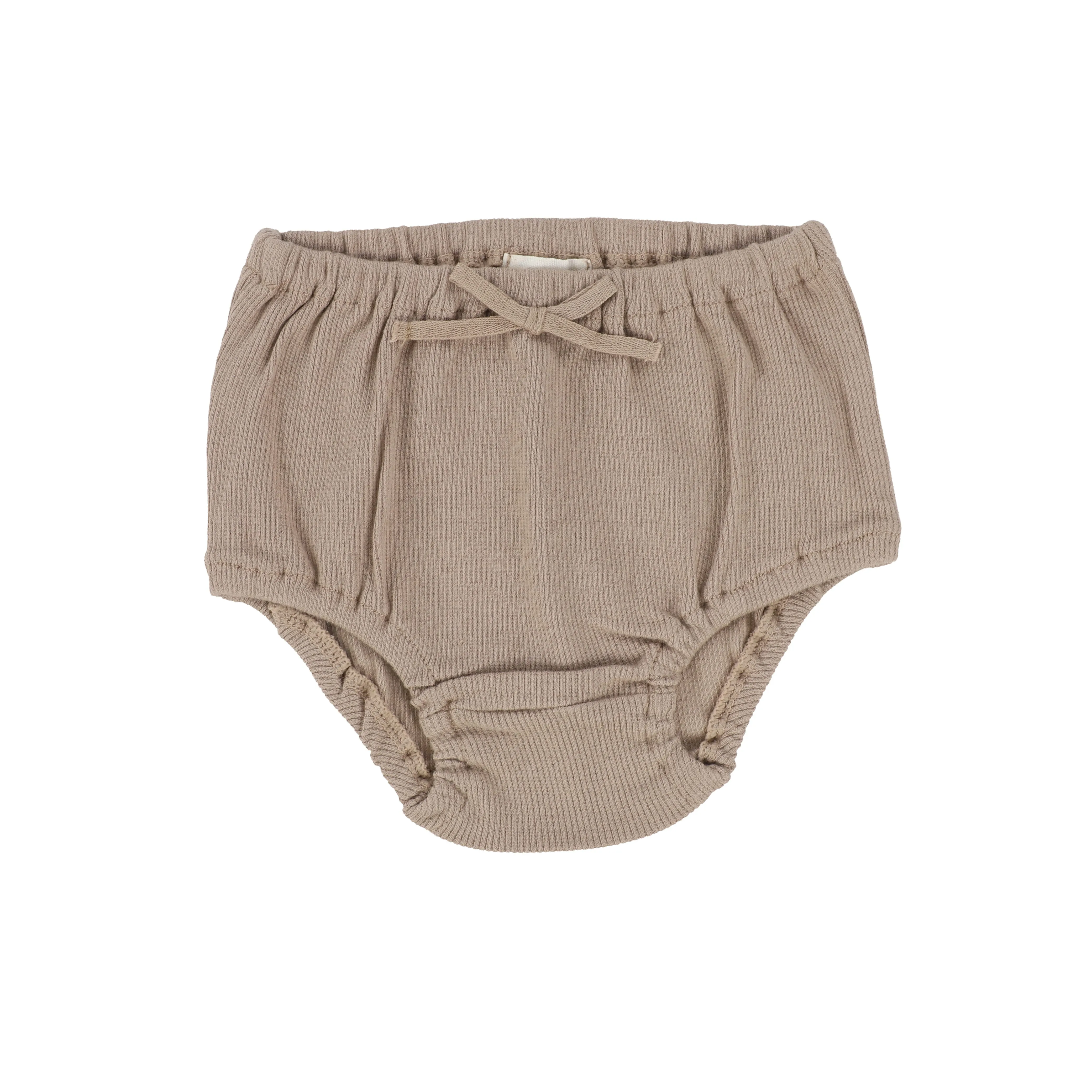 Lil Legs Latte Ribbed Bloomers