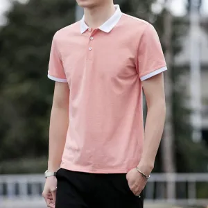 Mens Short Sleeve with White Collar