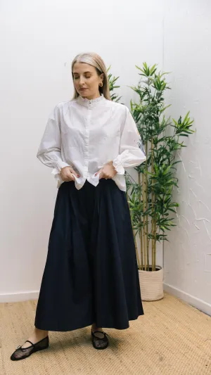 Navy Super Wide Leg Culottes