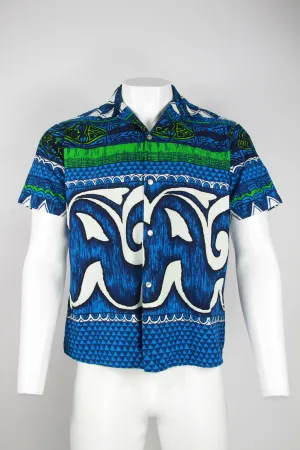 Original 60s Hawaiian shirt - Blue - M