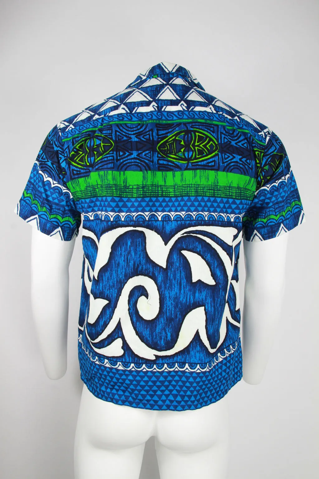 Original 60s Hawaiian shirt - Blue - M