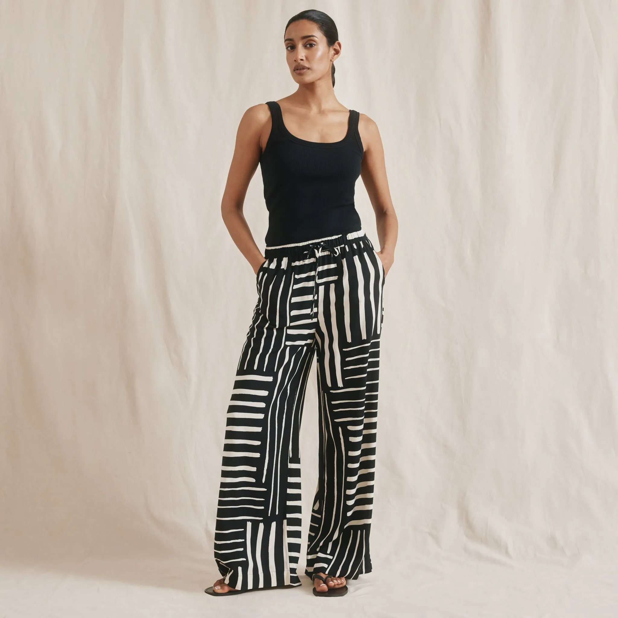Patchwork Stripe Trouser