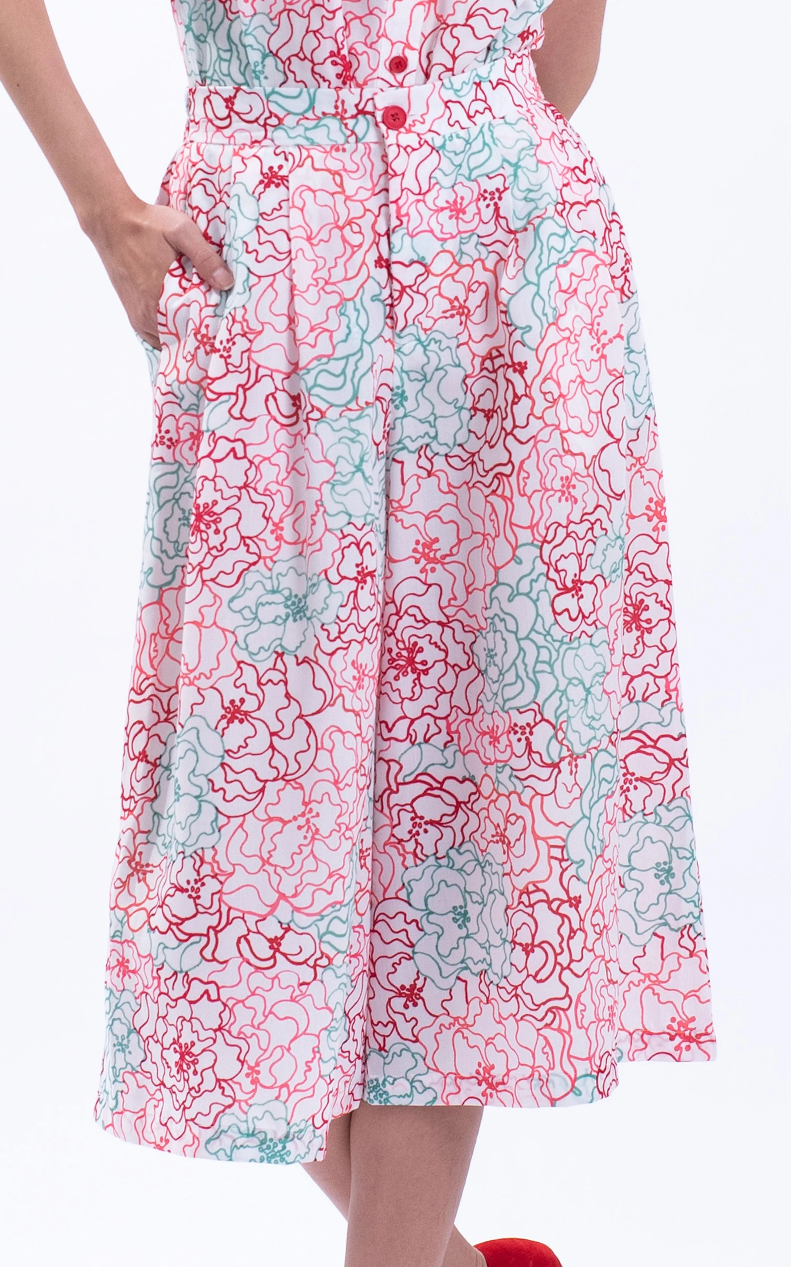 Peony Cotton Culottes