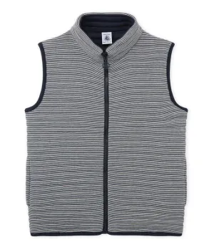 PETIT BATEAU Boys' Cotton Striped Vest Gilet 5 years 110 cm children