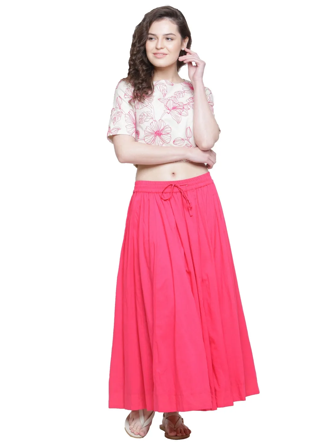 SALE- DORI EMBROIDERY CROP TOP MAGENTA