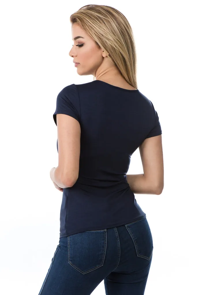 SERA FR KEYHOLE TOP (NAVY)- VT2684