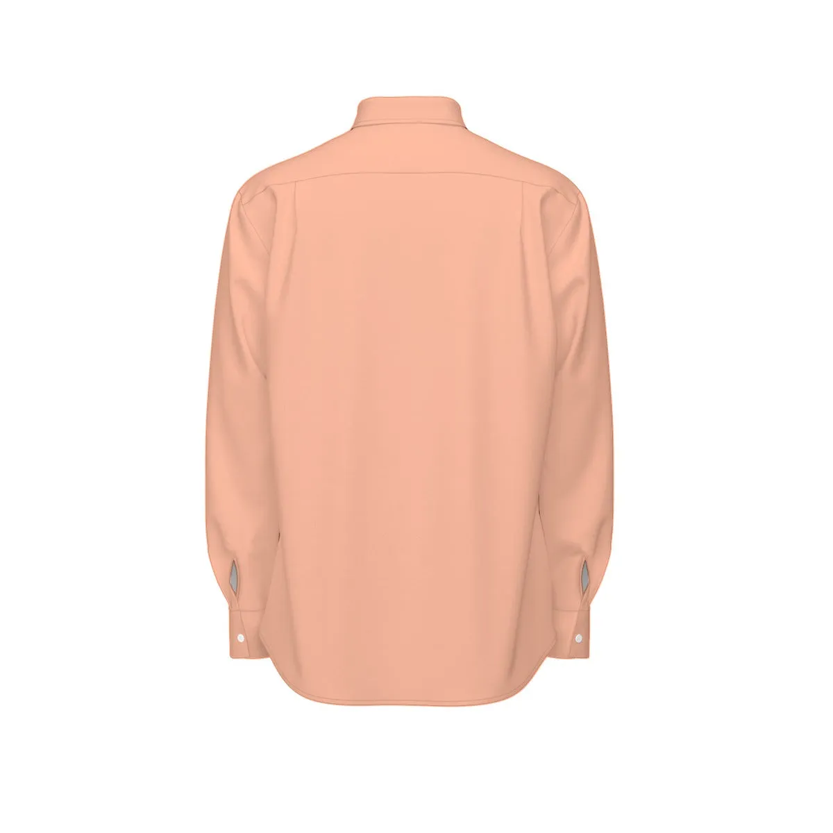 Sixty Eight 93 Logo White Peach Men's Cotton Long Sleeve Shirt