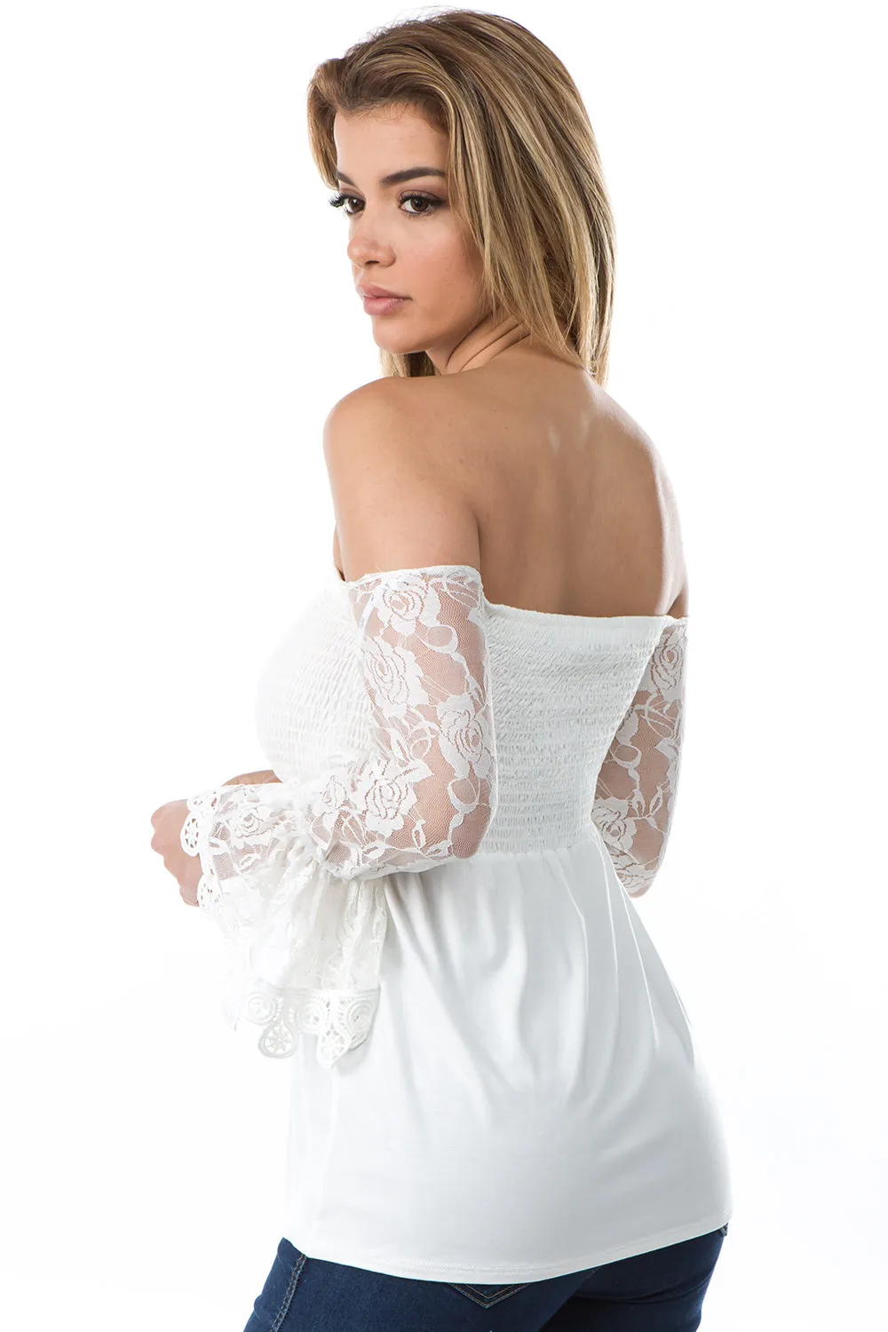 SYLVIA SMOKING TOP (IVORY)- VT2688