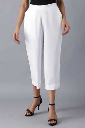 White solid culottes